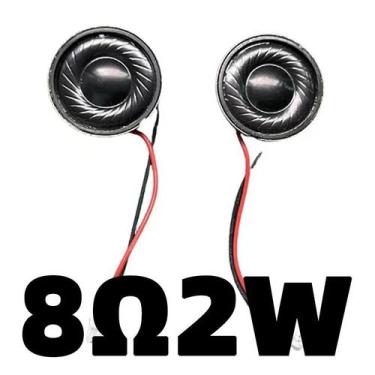 Imagem de Mini Alto-falante De 8 Ohm 2W Com 30mm De Diâmetro, 2 Peças Com Conect