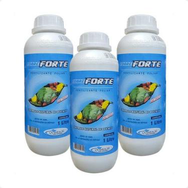 Imagem de 3 Cobre Forte Fertilizante Foliar Cobre + Hidroponia 1 Litro - Quimiag