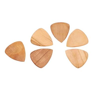 Imagem de Palhetas de guitarra de madeira, pegada confortável com impressão digital Palheta de guitarra para aprendizado de instrumentos musicais para presente(#1)