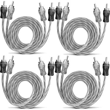 Imagem de Kit 4 Cabos Rca 1 Metro Tech One Injetado Listrado