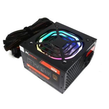 Imagem de Fonte Gamer RGB Ktrok 500w Real Pfc Ativo 80 Plus Bronze