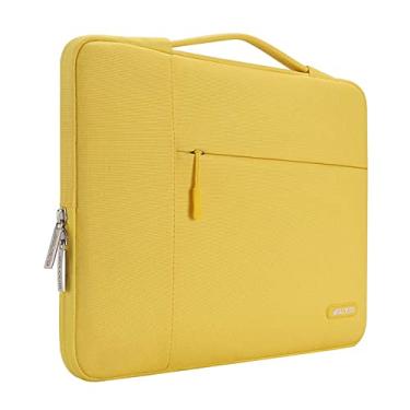 Imagem de MOSISO Capa para laptop compatível com MacBook Air de 13 polegadas M2 M1 2023-2018/Pro 13 polegadas 2023-2016, bolsa multifuncional de poliéster, amarela