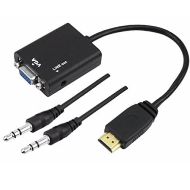Imagem de Adaptador Cabo Conversor Hdmi-macho X VGA-femea Conversion Cable Transmissão de Vídeo + Áudio HDMI / VGA Adaptador 1080p Smart