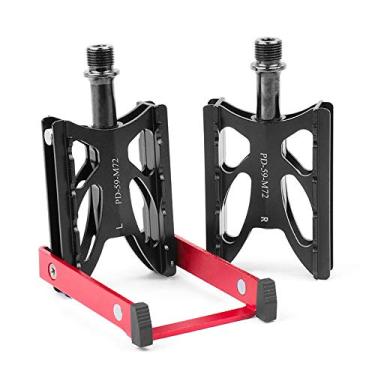Imagem de Pedal de bicicleta com suporte dobrável para pedal, suporte para os pés, suporte para estacionamento, pedal de bicicleta de estrada MTB com suporte