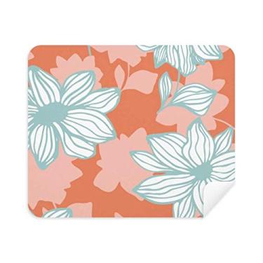 Imagem de Pano de limpeza de tela para telefone com tinta de planta laranja verde 2 peças tecido de camurça