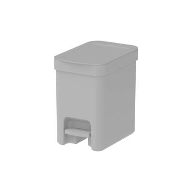 Imagem de Lixeira Com Pedal 6 Litros Porta Cesto Lixo Plástica Banheiro Cozinha Trium - LX 4000 Ou