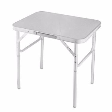 Imagem de Mesa Camping De Alumínio Dobrável Com Tampo Mdf 90x60 Maleta