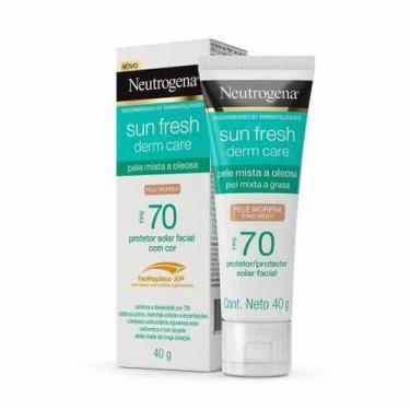 Imagem de Protetor Solar Facial Com Cor Neutrogena Sun Fresh Derm Care Pele More