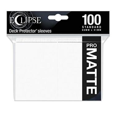 Imagem de Ultra Pro Capas para cartas Eclipse – Pacote com 100, acabamento fosco, branco ártico