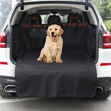 Imagem de Capa de assento de carro de animais de estimação para cães, capa de assento de animal de estimação 100% à prova d'água rede 600D resistente à prova de arranhões antiderrapante durável macio capas de assento traseiro para animais de estimação para carros, caminhões e SUVs, preto