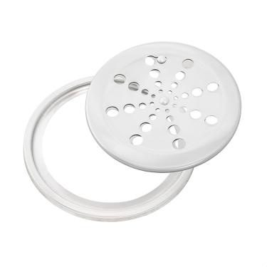 Imagem de Grelha Abre Fecha E Porta Grelha Redondo 15cm Inox