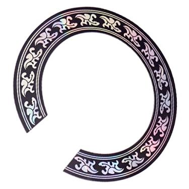 Imagem de Adesivo de buraco de som de guitarra acústica círculo som buraco de som peças de decalque