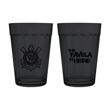 Imagem de Copo Americano Prime Corinthians Preto 190ml - 2 Unidades