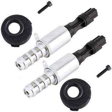 Imagem de Válvula solenoide variável de temporização de eixo VCT 8L3Z6M280B 2 peças para Ford Expedition Explorer F150 F250 F350 Mustang Lincoln Navigator Mercury Mountaineer 5.4L 4.6L com 2 solenoides e vedações de câmera e parafusos