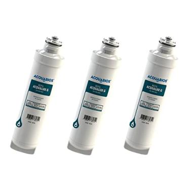Imagem de Acquabios Kit 3 Refil Filtro - Remove Cloro, Elimina Sabores, Retém Partículas e Controla Bactérias - Compatível com Electrolux PE11B, PE11X, PA21G, PA26G, PA31G e Outros Modelos