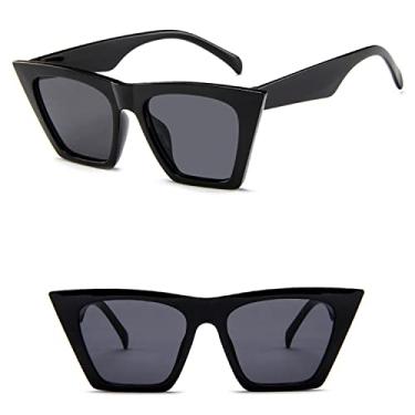 Imagem de Óculos de Sol Feminino com Armação de Olho de Gato Feminino UV400 Lente Espelho Vintage Óculos de Sol Designer, 5, China