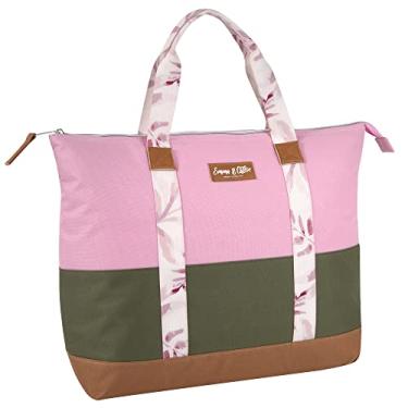 Imagem de Lancheira tropical extragrande para mulheres com isolamento térmico 20 latas, lancheiras Emma e Chloe (floral tropical)