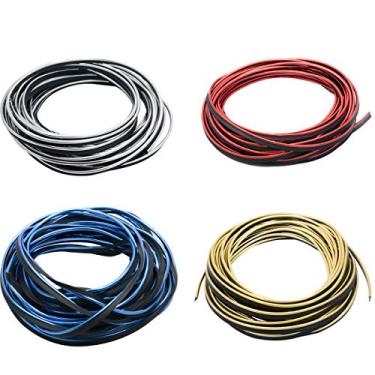 Imagem de MACHSWON Faixa de borda do carro para decoração de tira de moldagem de acabamento de moldagem 10 m multicolorido dourado/vermelho/azul/prata 10 m PVC cromado guarnição de moldagem de lacuna do carro faixa de borda interna 10 m PVC cromado