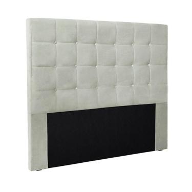 Imagem de Cabeceira King Size 1,95m Tropea Veludo Prata Gran Belo