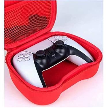 Imagem de Case Controle Game Compatível Com PS5 PS4 XBOX Switch Pro Bolsa Estojo Com Alça Vermelha