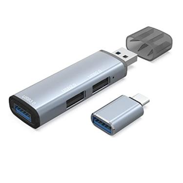 Imagem de Hub divisor USB 3.0, extensor de hub de dados USB com 3 portas com adaptador USB C aplicável para iMac Pro, MacBook Air, Mac Mini/Pro, Surface Pro, notebook, laptop, USB Flash Drive