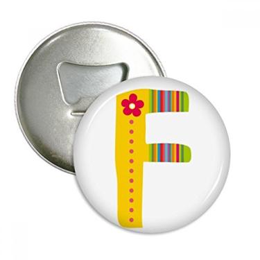 Imagem de F Alfabeto Flor Lindo Abridor de Garrafas Imã de Geladeira Emblema Multifuncional