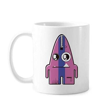 Imagem de Caneca Universe Alien Listrada Purple Monster Cerâmica Café Porcelana Utensílios de Mesa