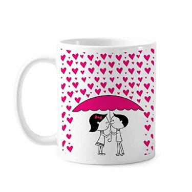 Imagem de Caneca para casal se beijando do dia dos namorados cerâmica xícara de café porcelana louça