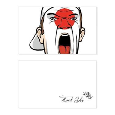 Imagem de Boné de agradecimento à maquiagem facial da bandeira do Japão cartão de agradecimento de aniversário