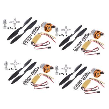 Imagem de DOYING 4pcs A2212 1000KV Brushless Motor + 4pcs HP 30A ESC + 4pairs 1045 Prop (B) for RC Racing Drone Quadcopter