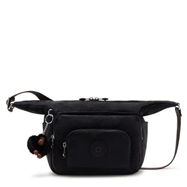Imagem de Kipling Erica Crossbody feminino, Jetset Traveller, bolsa pequena, bolsa de poliéster, tom preto, Tonal preto, 10.5''L x 7.25''H x 5.75''D