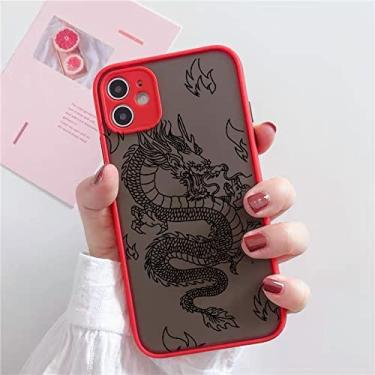 Imagem de Capa de telefone Fashion Dragon Animal Pattern para iPhone 13 12 11 Pro XS MAX X 7 XR 8 6Plus Hard Clear Case, Estilo 11, Para iPhone 12 Pro