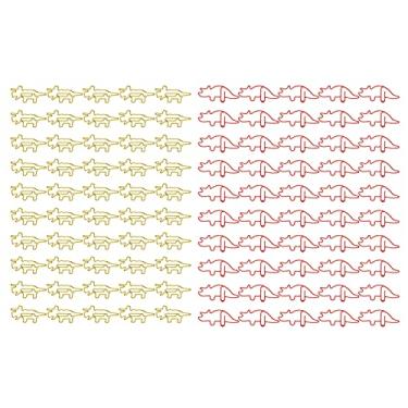 Imagem de 100 Peças de Clipes de Papel de Desenho Animado, Dinossauros Coloridos Pequenos Clipes de Papel Arquivo de Foto Grampos de Documento para Escritório Escolar