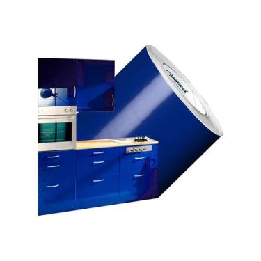 Imagem de Adesivo Para Envelopamento Geladeiras Móveis 1Mx50cm Azul Marinho - Im