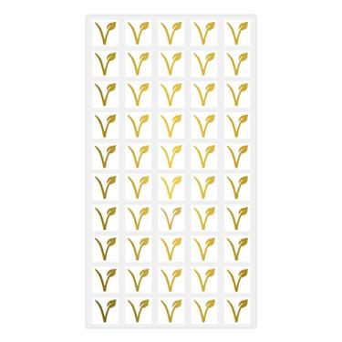 Imagem de Adesivos de refeição de casamento Sunny Bride - Adesivos brancos quadrados - Adesivos indicadores de refeição de casamento - Adesivos de escolha de refeição, Dourado, 50 Stickers - Vegan