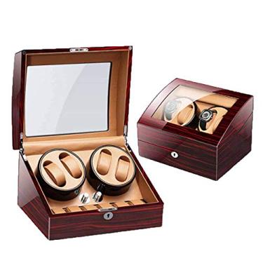 Imagem de Enrolador de relógio duplo para 4 relógios com motor silencioso e 5 modos de rotação Resistência à corrosão e ao desgaste Fácil de coletar Enrolador de relógio automático