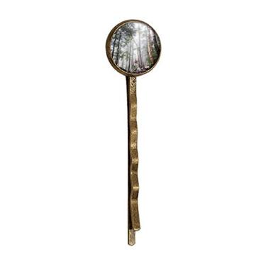 Imagem de Fog Forestry Science Nature Scenery Retro Metal Hair Bobby Pin Headwear