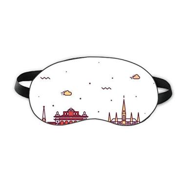 Imagem de Vienna Austria — Capa para sombra noturna macia com estampa de marco plano para dormir