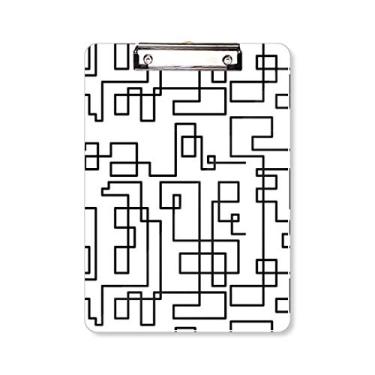 Imagem de Hexagon Line Art Grain Ilustration Pattern Prancheta pasta bloco de escrita placa de suporte A4