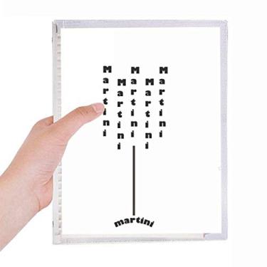 Imagem de Caderno Martini com seu bojo com folhas soltas diário recarregável de papelaria