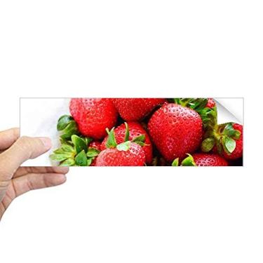 Imagem de DIYthinker Adesivo retangular de para-choque com imagem de frutas vermelhas e morango, decalque para janela