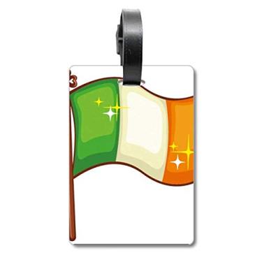 Imagem de Shine Ireland Bandeira Nacional de São Patrício Bolsa de Bagagem Etiqueta Cartão de Bagagem Scutcheon Etiqueta