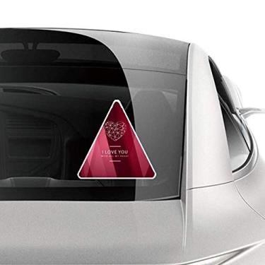 Imagem de DIYthinker Adesivo de carro Red Wine Dia dos Namorados Love You para motocicleta bicicleta bagagem decalque