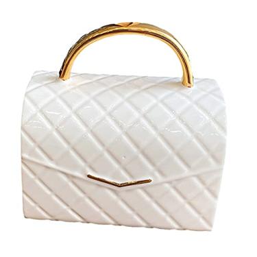 Imagem de seelucky Caneca de saco com tampa de colher estilo nórdico xícara de café de cerâmica xícara de chá presente Woemn Office Home (saco branco, 380 ml)