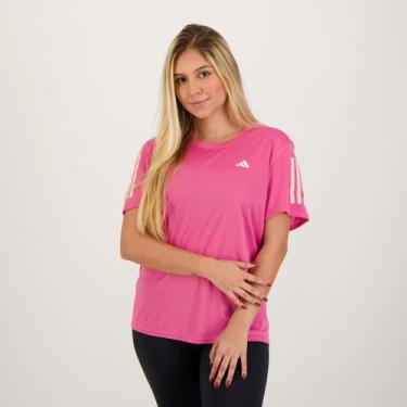 Imagem de Camiseta Adidas Own The Run Feminina Rosa