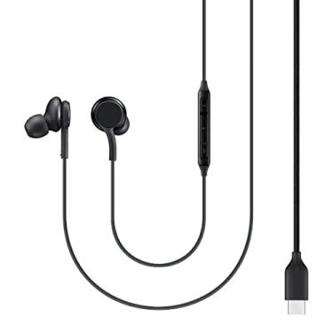 Imagem de Fone de Ouvido de metal magnético super bass stereo á prova de suor com microfone e saida Tipo-C Preto