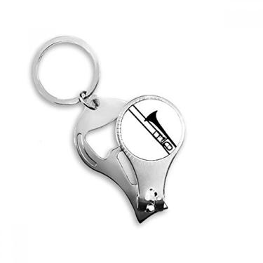 Imagem de DIYthinker Trombone Aparador de Unhas Padrão Instrumento Música Clássica Chaveiro