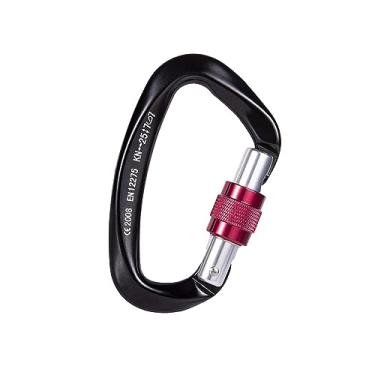 Imagem de Amagogo Anéis D Mosquetões Pequeno Clipe Mosquetão Resistente Gancho de Liberação de Correia Chaveiro Mosquetão para Rapel, Acampamento, Sacos de Punção, Escavação, Preto
