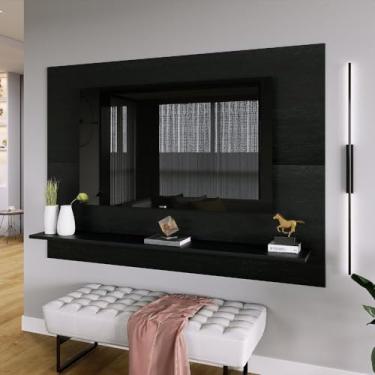 Imagem de Painel para Tv até 50 Polegadas 1 Prateleira Columbia Espresso Móveispreto Perfect Touch