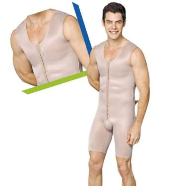 Imagem de Cinta Pós Cirúrgica Masculina Macom Completa C/ Colchetes e com Pernas - Cód. 002069B-PP/BG/SR